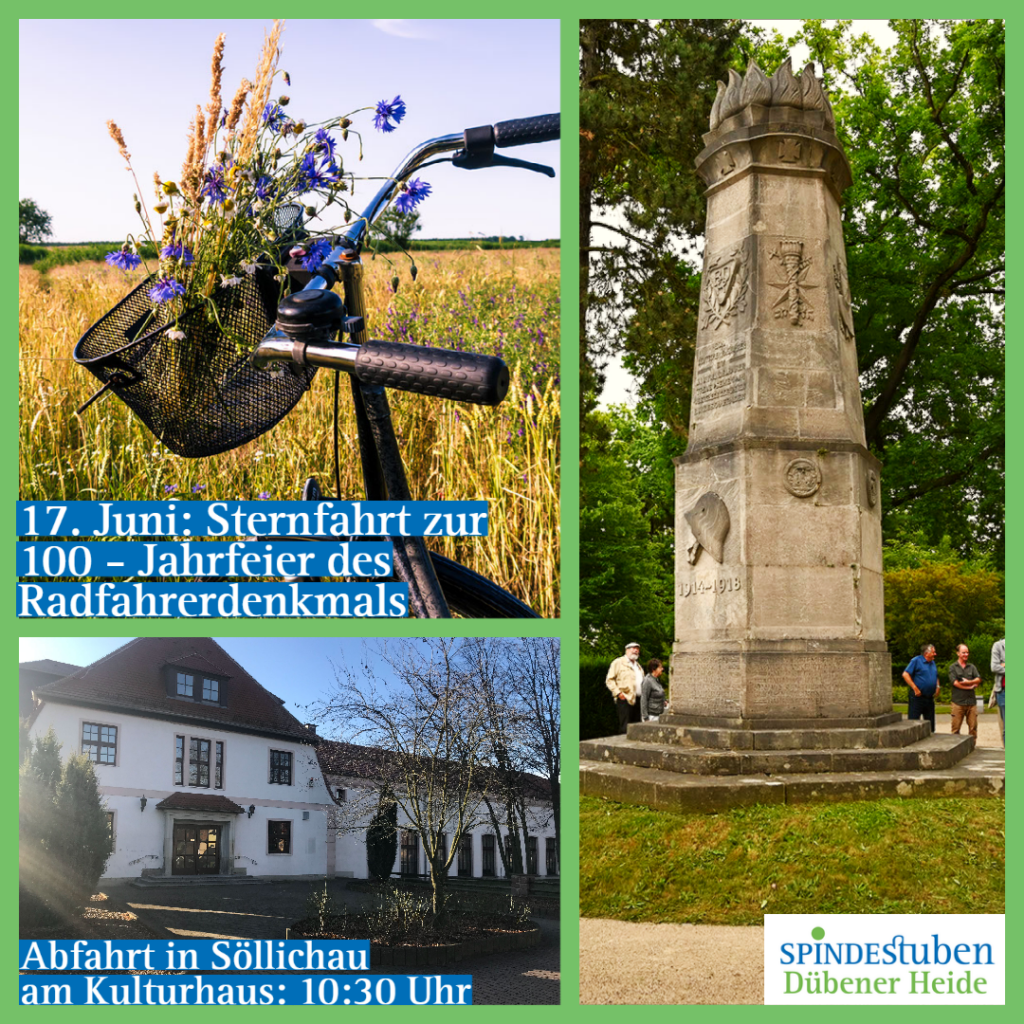 Sternfahrt Radfahrerdenkmal der Spindestübler aus Söllichau